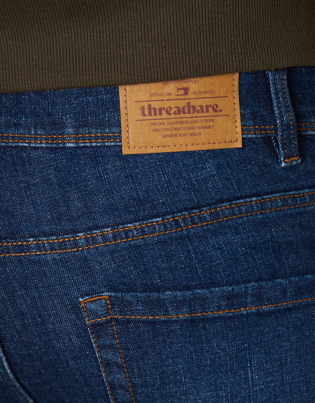 Dark Wash Stretch Heritage Slim Fit Jeans