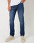 Mid Wash Stretch Heritage Tapered Jeans