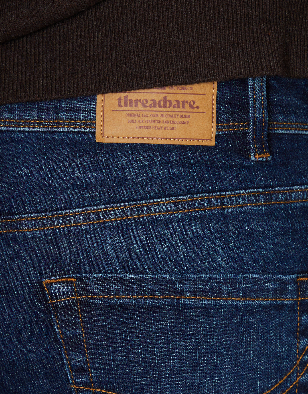 Dark Wash Stretch Heritage Tapered Jeans