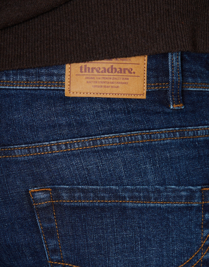 Dark Wash Stretch Heritage Tapered Jeans