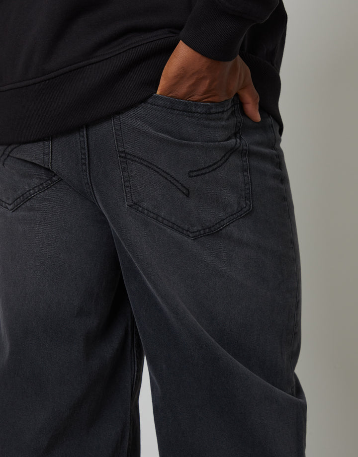 Grey Wash Baggy Fit Jeans