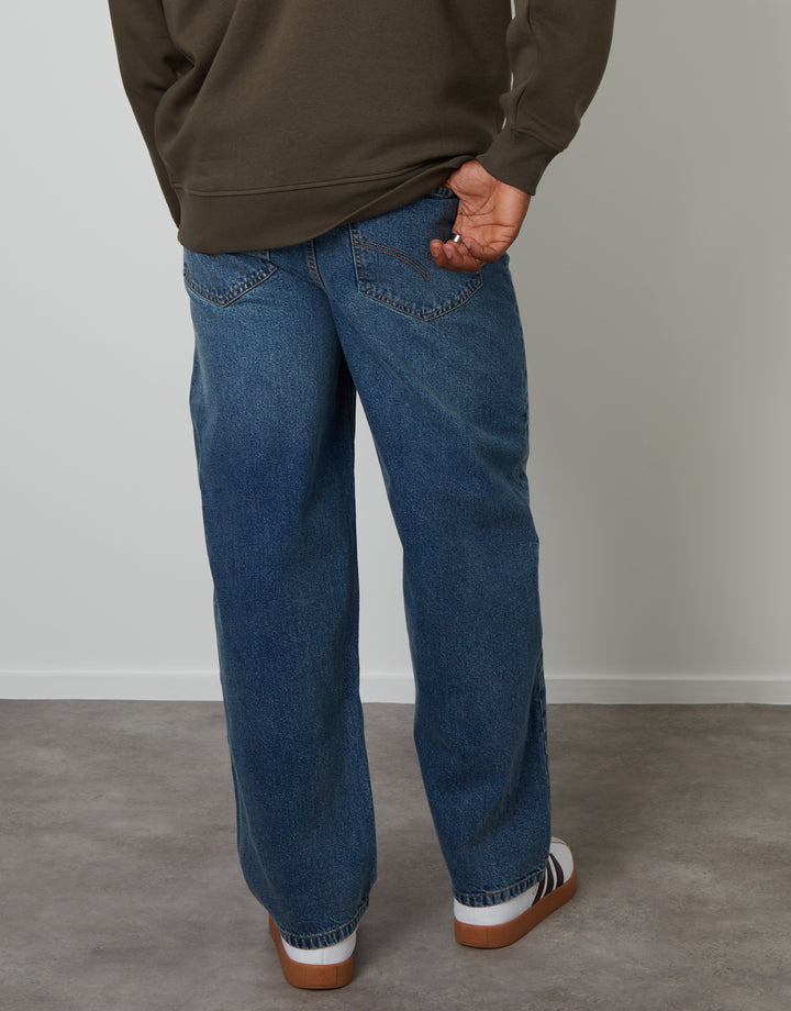 Light Wash Baggy Fit Jeans