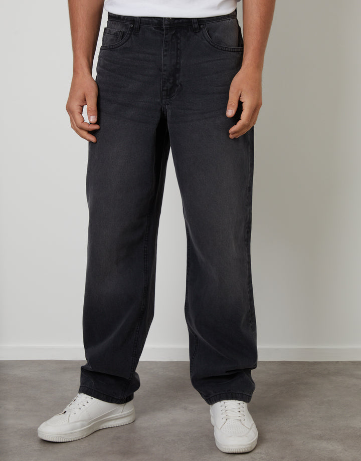 Grey Wash Loose Fit Jeans