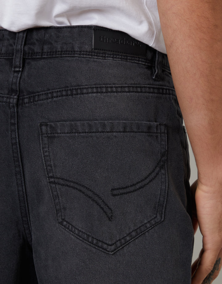 Grey Wash Loose Fit Jeans