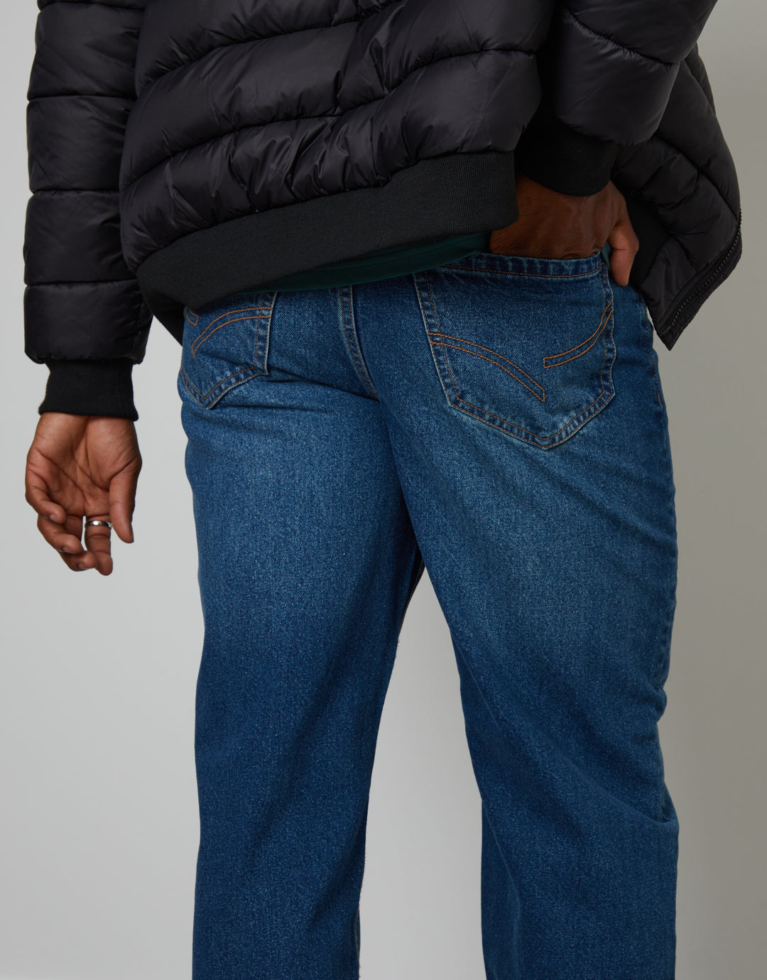 Mid Wash Loose Fit Jeans