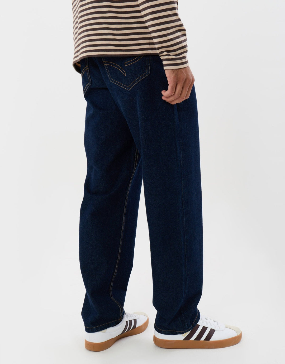 Threadbare Loose Fit Jeans in Rinse - back view