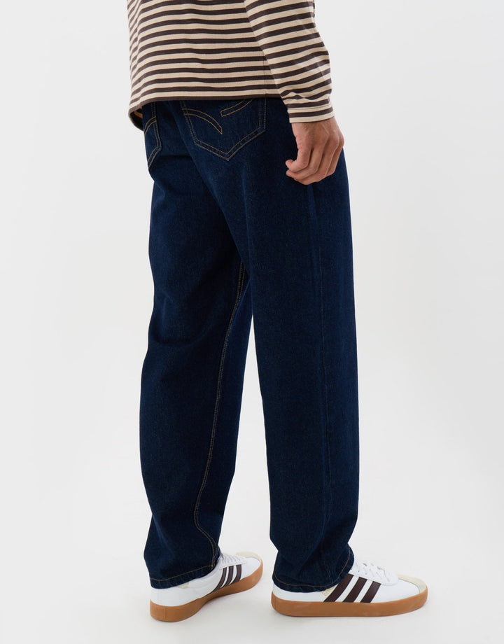 Threadbare Loose Fit Jeans in Rinse - back view