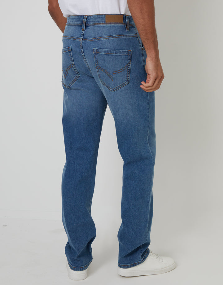 Light Wash Straight Leg Jeans