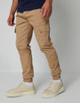 Stone Slim Fit Cargo Trousers