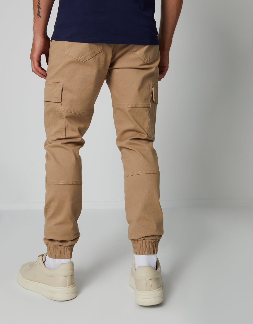Stone Slim Fit Cargo Trousers