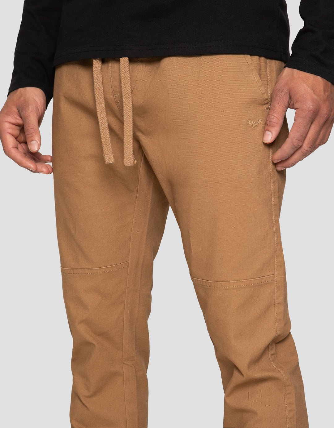 Camel Brown Slim Fit Cuffed Trousers