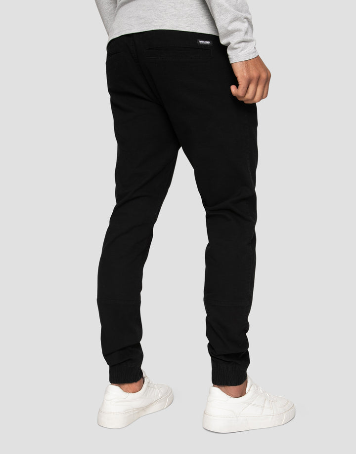 Black Slim Fit Cuffed Trousers