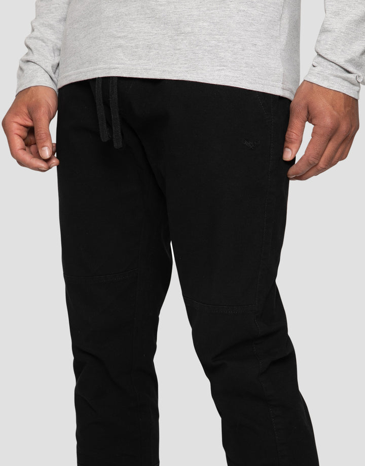 Black Slim Fit Cuffed Trousers