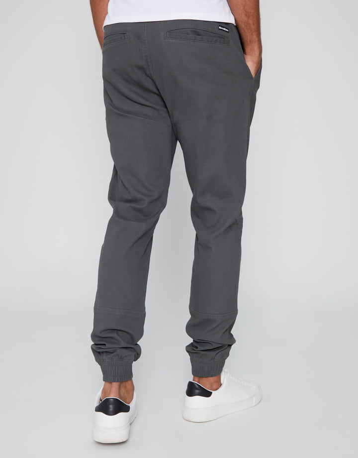 Charcoal Grey Slim Fit Cuffed Trousers