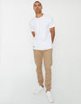 Slim Fit Trousers in Stone