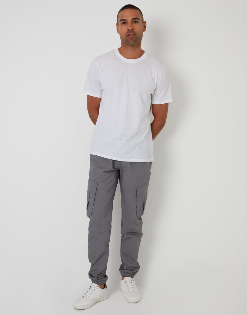 Elasticated Waist Cargo Trousers Slate