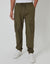 Khaki Green Elasticated Waist Cargo Trousers