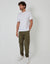 Khaki Green Elasticated Waist Cargo Trousers