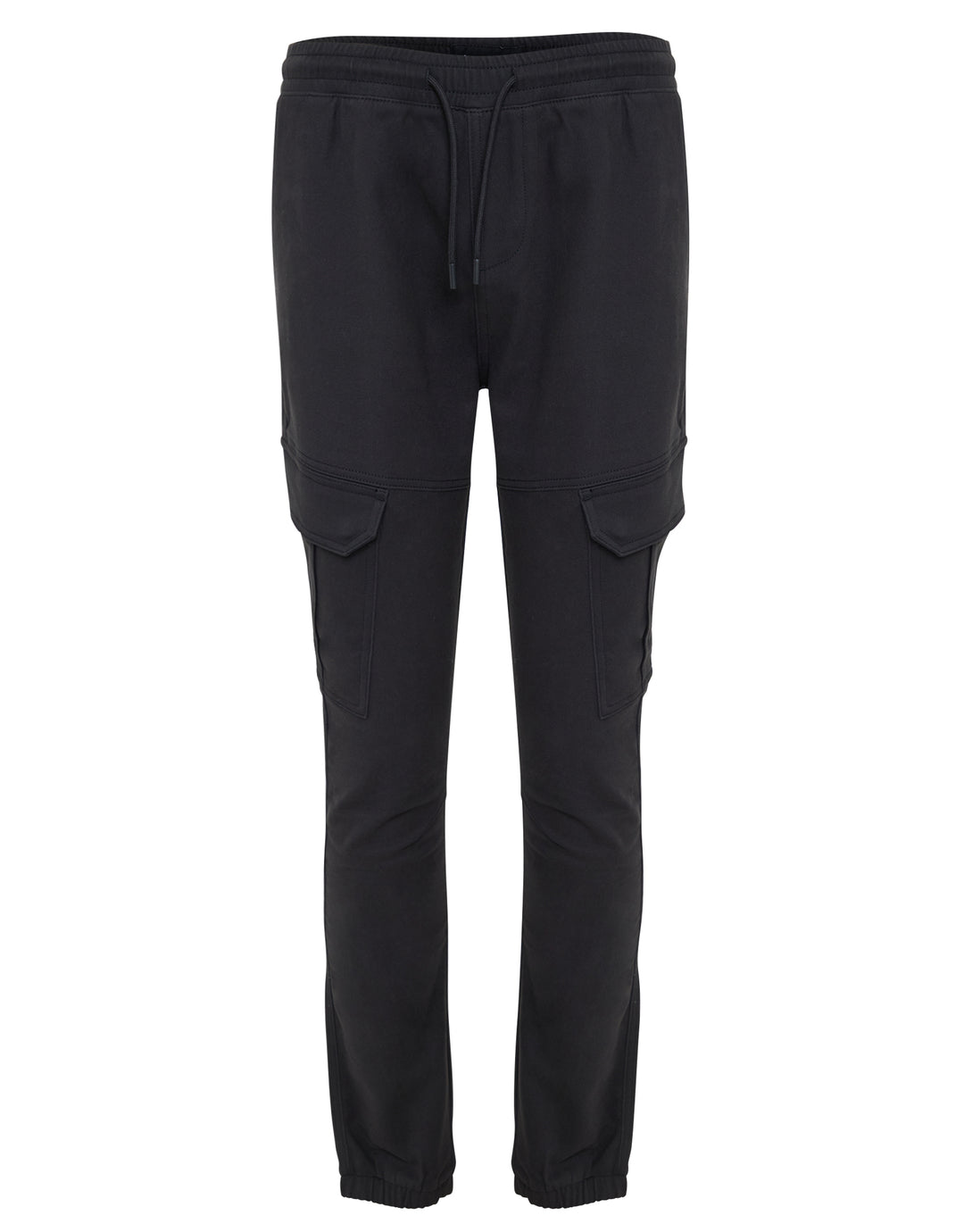 Black Slim Fit Cargo Pocket Jogger Style Trousers
