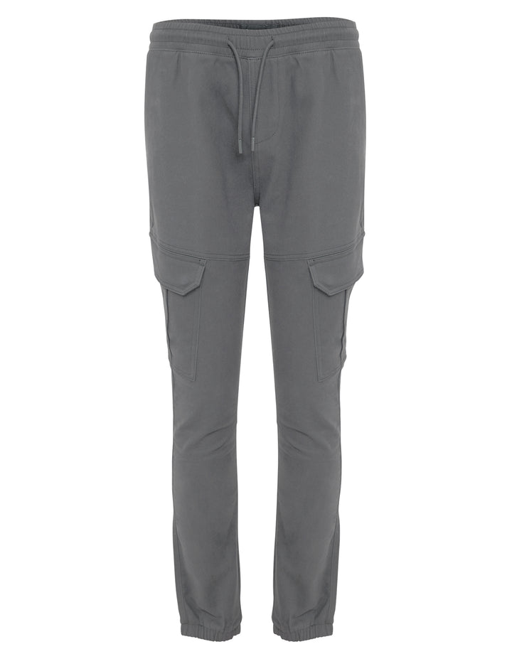Slate Grey Slim Fit Cargo Pocket Jogger Style Trousers