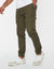 Khaki Green Slim Fit Cargo Pocket Jogger Style Trousers