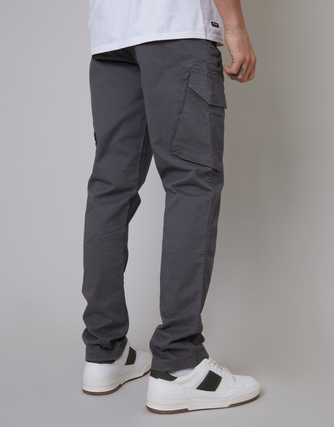 Slate Grey Slim Fit Cargo Style Trouser