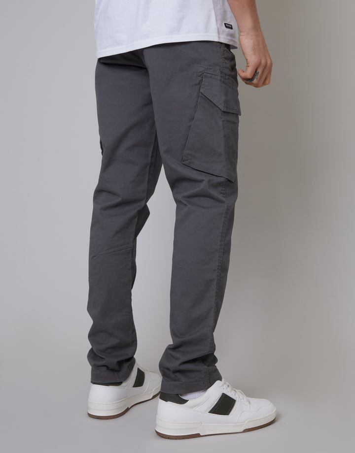 Slate Grey Slim Fit Cargo Style Trouser