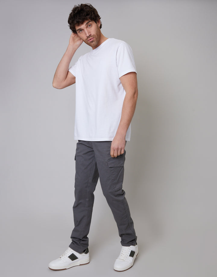 Slate Grey Slim Fit Cargo Style Trouser