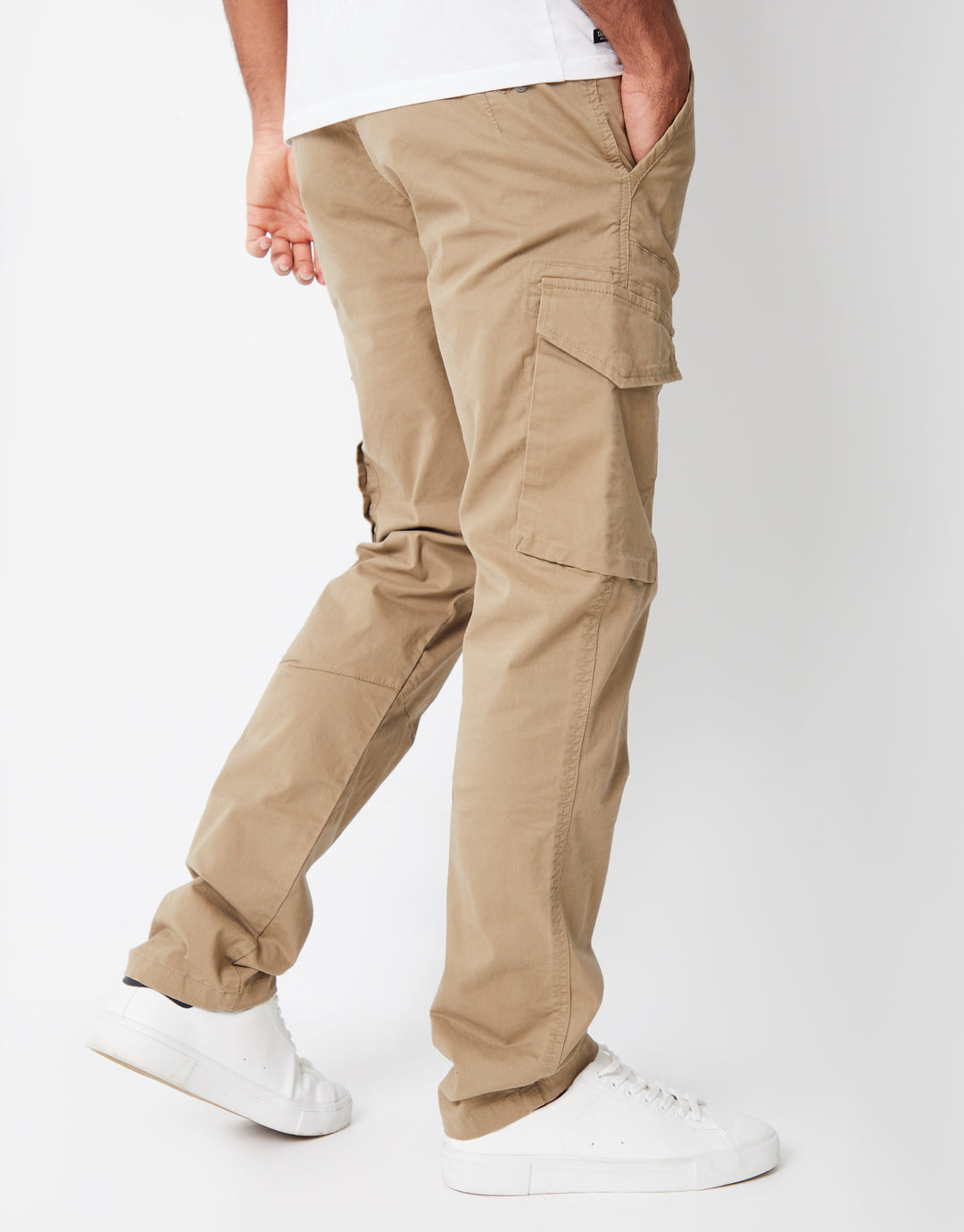 Dark Stone Cargo Style Trouser