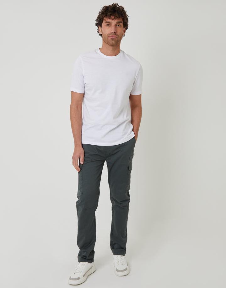 Grey Slim Fit Cargo Style Trouser