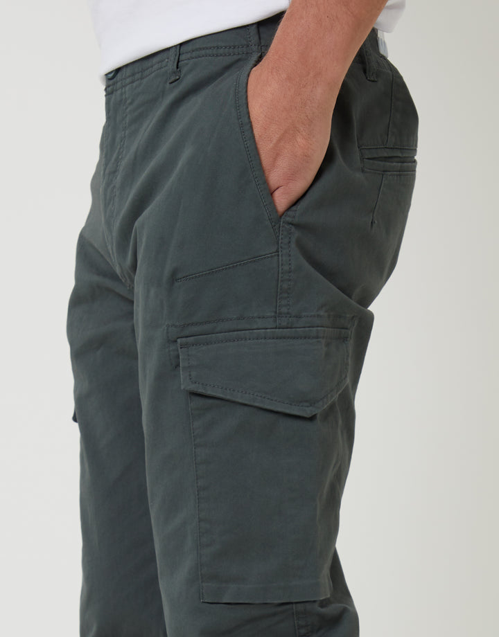 Grey Slim Fit Cargo Style Trouser