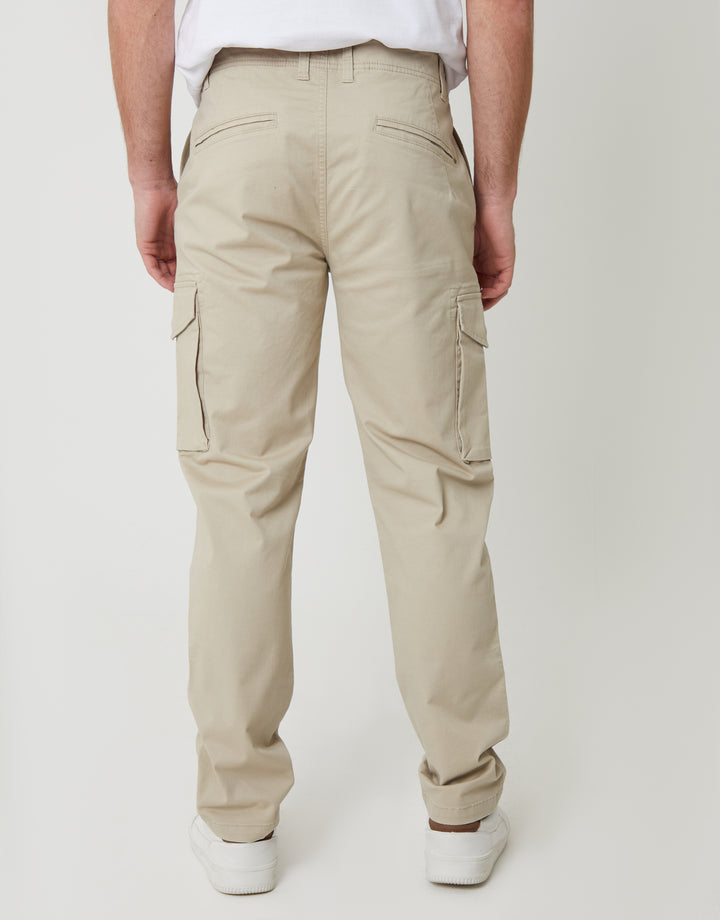 Stone Slim Fit Cargo Style Trouser