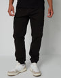Black Jogger Style Cargo Trousers