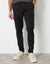 Threadbare Luxe Men's Black Pull-On Seam Detail Trousers