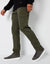 Khaki Green Cargo Pocket Stretch Trousers