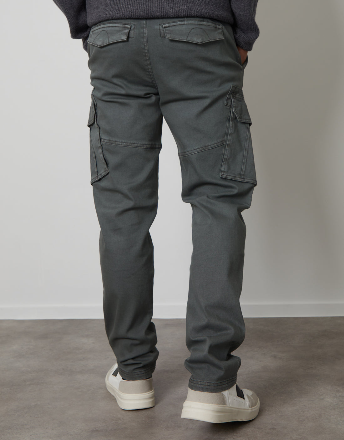 Men's Slate Grey Cargo Pocket Stretch Trousers – Threadbare