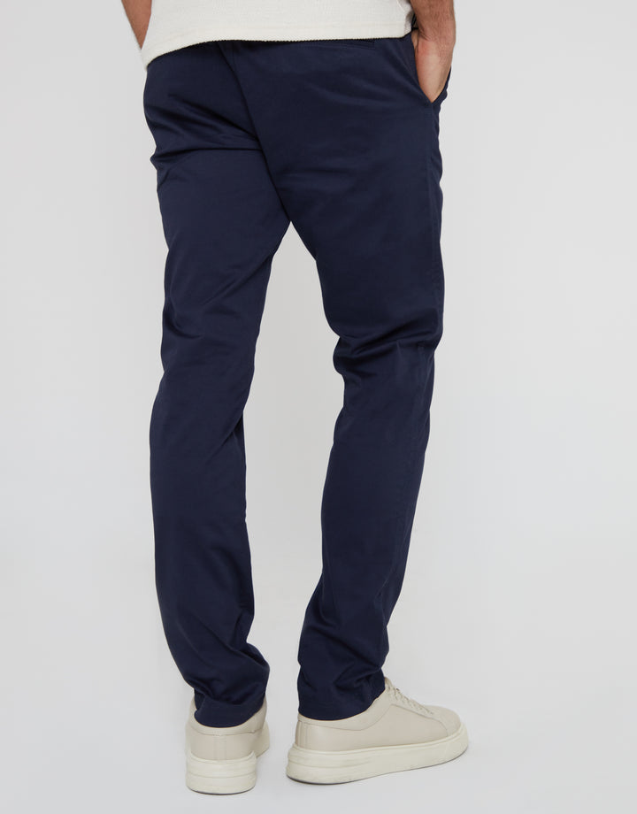 Navy Slim Fit Chino Trousers