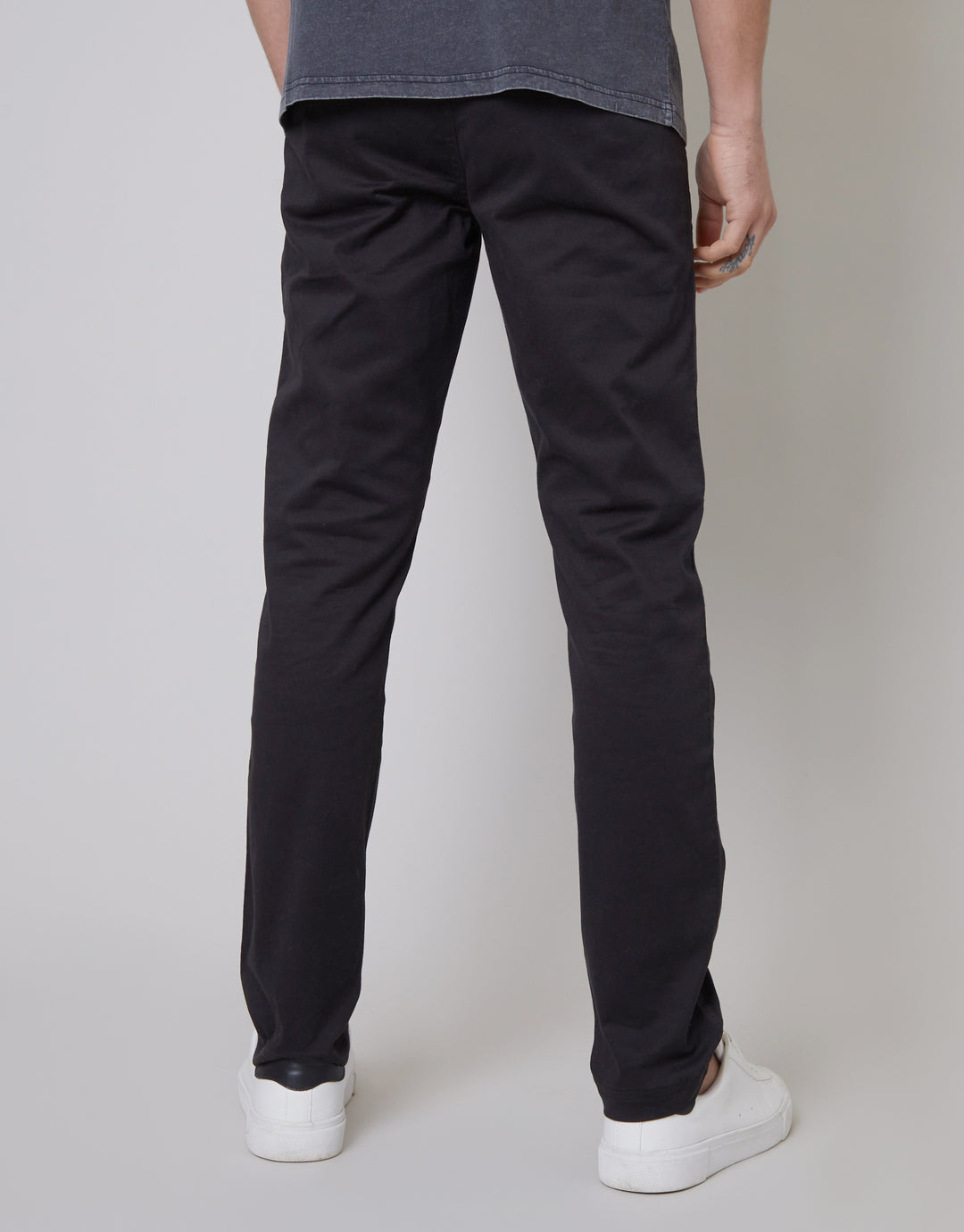 Black Slim Fit Chino Trousers
