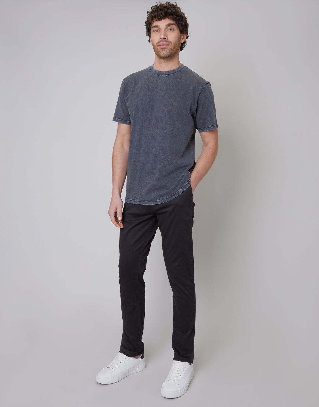 Black Slim Fit Chino Trousers