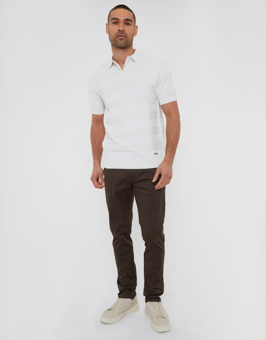 Brown Slim Fit Chino Trousers