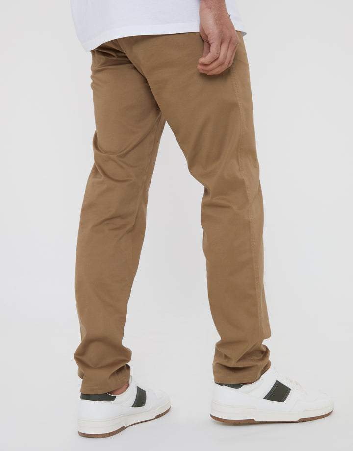 Dark Stone Regular Fit Chino Trousers