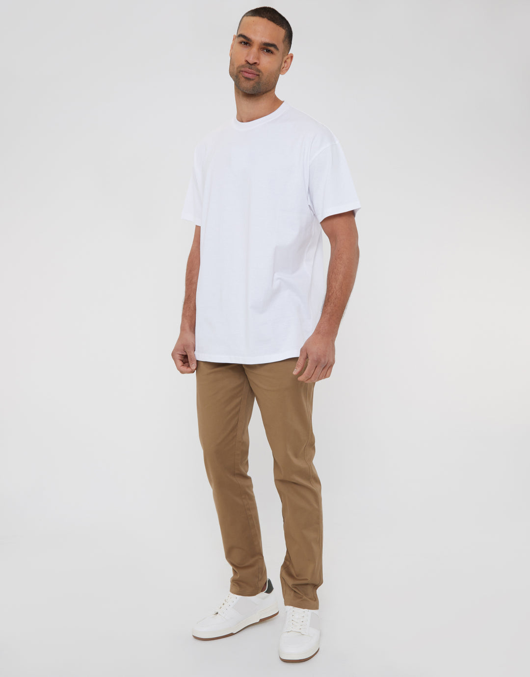 Dark Stone Regular Fit Chino Trousers