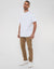 Dark Regular Fit Chino Trousers in Stone