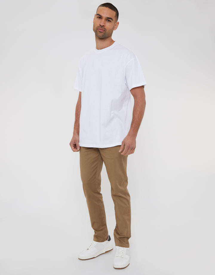 Dark Stone Regular Fit Chino Trousers