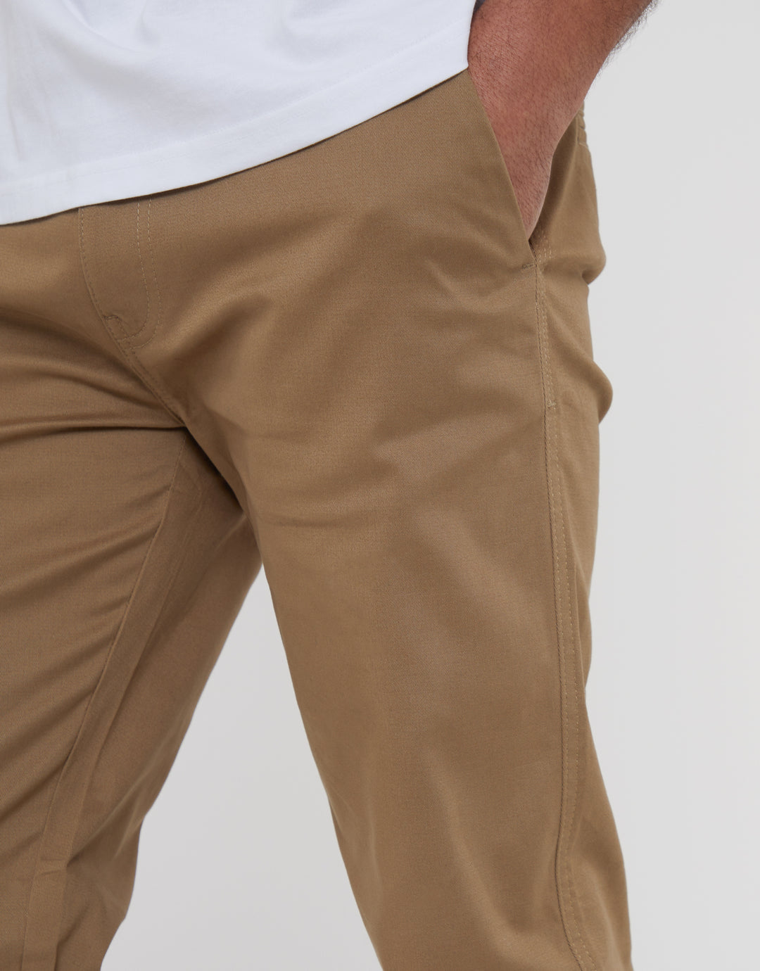 Dark Stone Regular Fit Chino Trousers