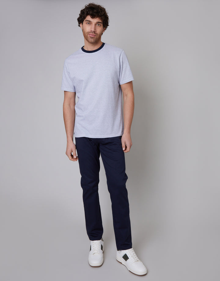 Navy Regular Fit Chino Trousers