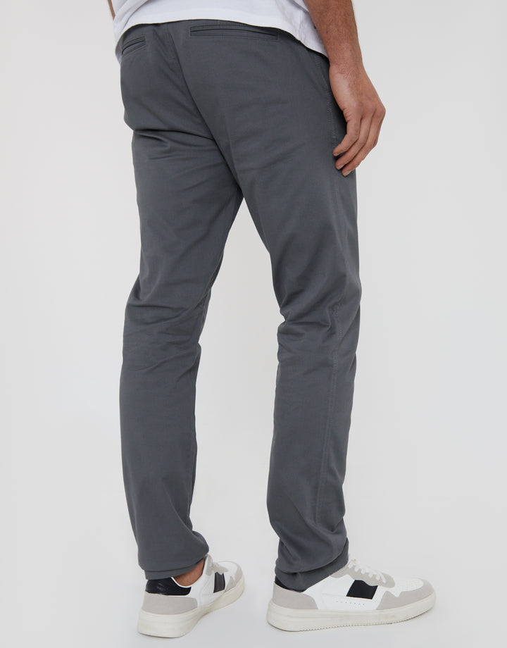 Slate Grey Slim Fit Chino Trousers