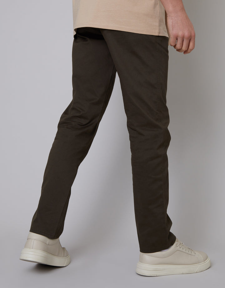 Brown Regular Fit Chino Trousers