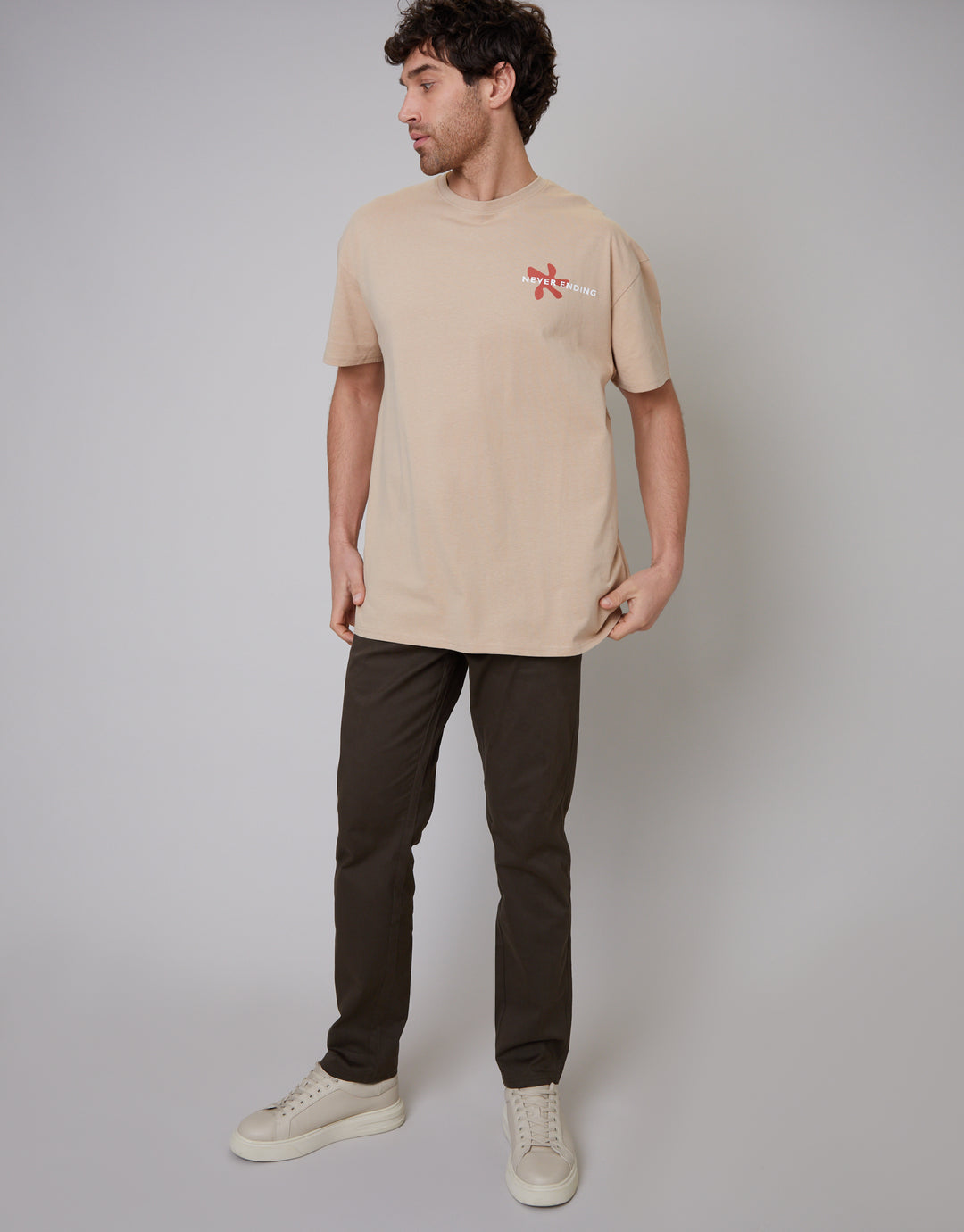 Brown Regular Fit Chino Trousers