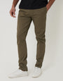 Khaki Green Slim Fit Chino Trousers